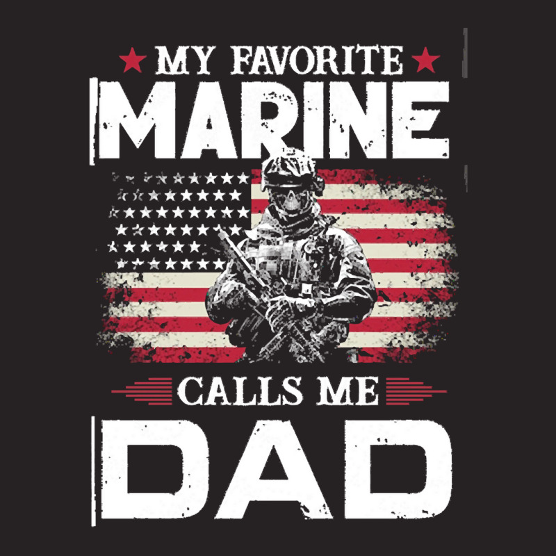 My Favorite Marine Calls Me Dad T  Shirt Father's Day Flag My Favorite Vintage Cap by brandycassin456 | Artistshot