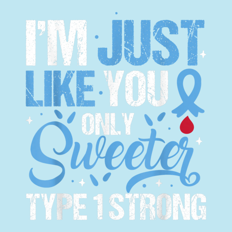 Type 1 Strong T1d Warrior Diabetes Awareness Blue Ribbon Urban Heavy T-shirt | Artistshot