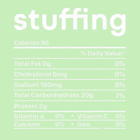 Stuffing Nutrition Facts Thanksgiving Christmas Food Urban Heavy T-shirt | Artistshot