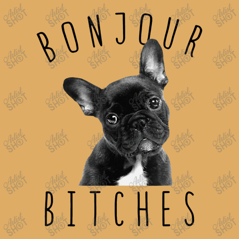 Bonjour Bitches Funny French Bulldog Dog Lover Gift Urban Heavy T-shirt | Artistshot