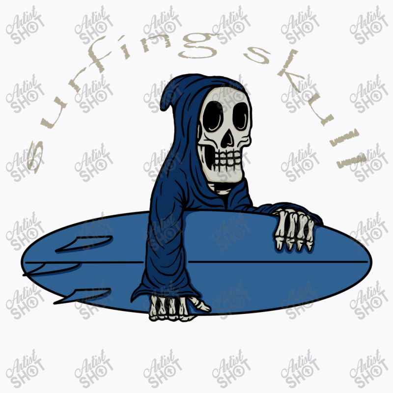 Surfing Skull T-shirt | Artistshot