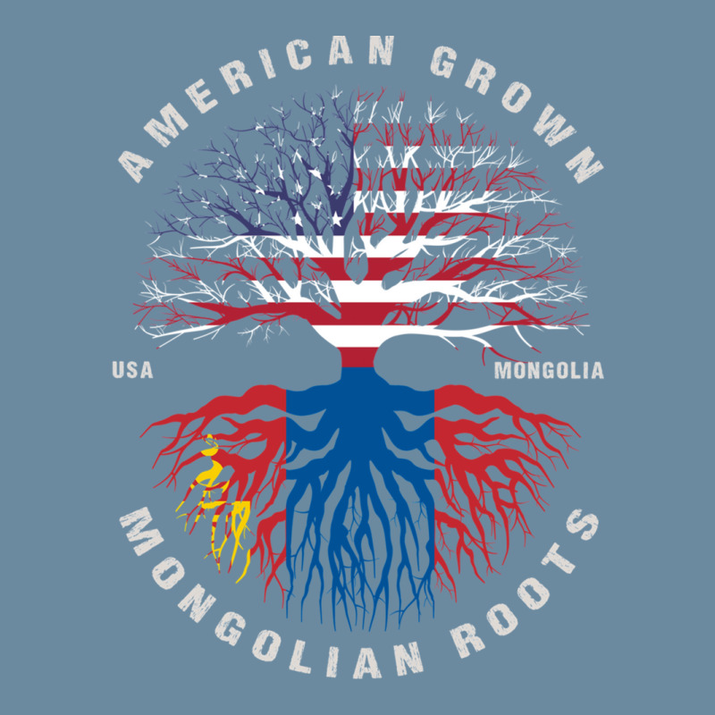 American Grown Mongolian Roots Mongolia Flag Urban Heavy T-shirt by ChandraGay | Artistshot