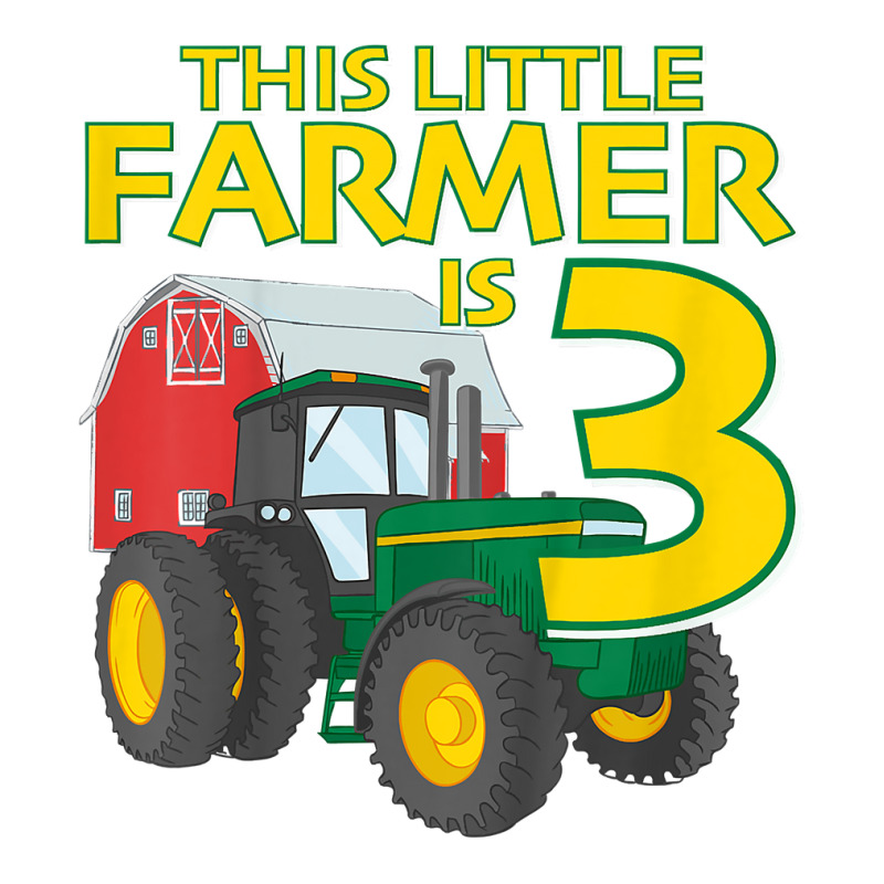 Kids 3 Year Old Green Farm Tractor Birthday Party Farmer 3rd Gift Bomber Jacket | Artistshot