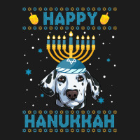 Dalmatian Dog Mens Happy Hanukkah Dalmatian Hanukkah Ugly Sweater Chri Beanie | Artistshot