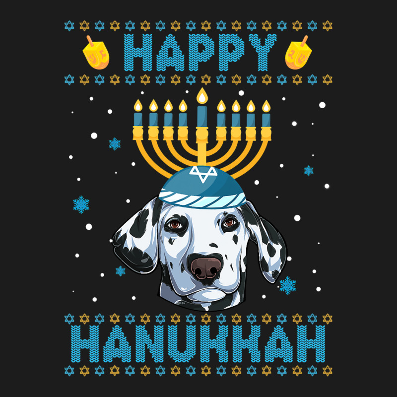 Dalmatian Dog Mens Happy Hanukkah Dalmatian Hanukkah Ugly Sweater Chri Beanie by pester | Artistshot