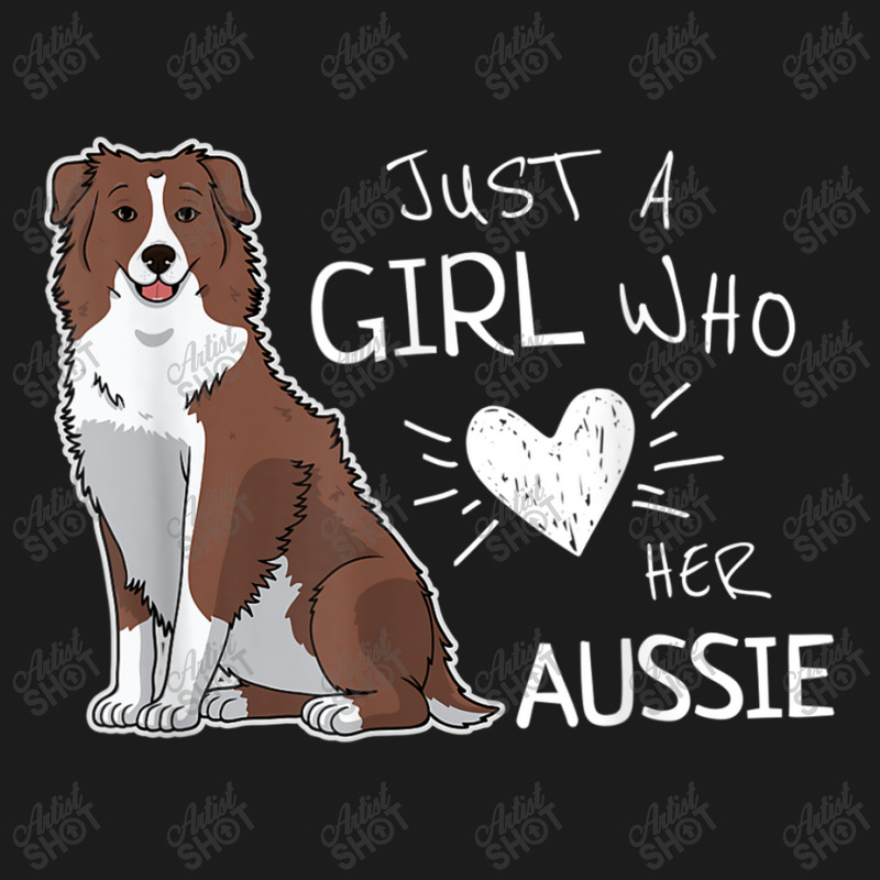 Just A Girl Who Loves Her Australian Shepherd Dog Puppy Love Beanie by Juan-Design | Artistshot