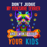 Don't Judge Yorkshire Terrier Sarcastic Dog Protector Family T Shirt Beanie | Artistshot