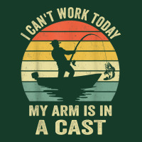 Men Can't Work Today My Arm Is In A Cast Shirt Funny Fishing T Shirt Visor Hat | Artistshot