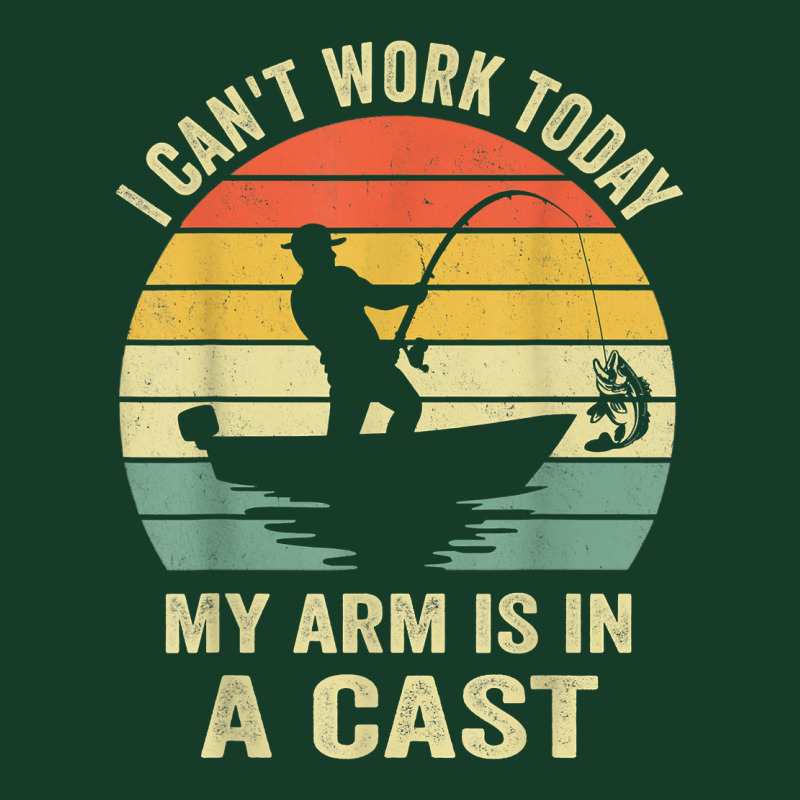 Men Can't Work Today My Arm Is In A Cast Shirt Funny Fishing T Shirt Visor Hat | Artistshot