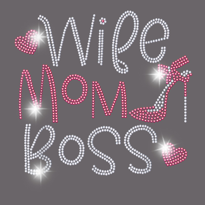 Wife Mom Boss Bling Rhinestone Funny Birthday Party Gift T Shirt Mesh Back Trucker Hat by toroooo | Artistshot