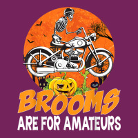 Brooms Are For Amateurs Skeleton Drive Motorcycle Halloween T Shirt Tie Dyed Bucket Hat | Artistshot