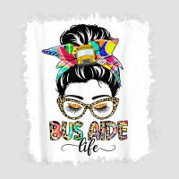 Bus Aide Life Messy Bun Women Leopard Bus Aide Gifts T Shirt Foam Trucker Hat | Artistshot