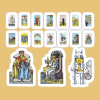 Tarot Card Sticker Set Major Arcana The Hermit Eleven Piece Pack 45474 Dyed Cap | Artistshot