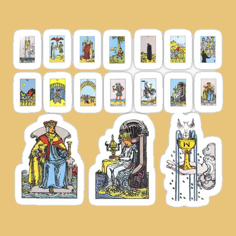 Tarot Card Sticker Set Major Arcana The Hermit Eleven Piece Pack 45474 Dyed Cap | Artistshot