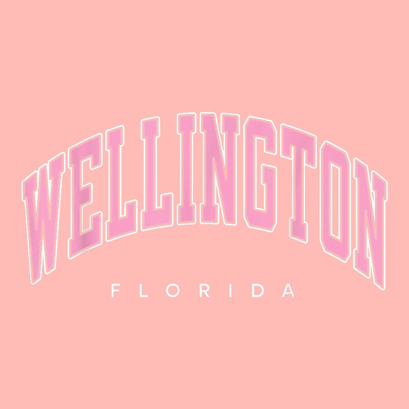 Wellington Florida Fl Varsity Style Pink Text Urban Heavy T-shirt | Artistshot