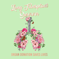 Womens Lung Transplant Survivor Organ Donation Saves Lives Floral V Ne Urban Heavy T-shirt | Artistshot