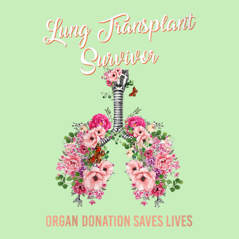 Womens Lung Transplant Survivor Organ Donation Saves Lives Floral V Ne Urban Heavy T-shirt by cm-arts | Artistshot