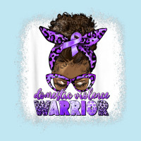 Black Woman Domestic Violence Warrior Afro Messy Bun Purple T Shirt Urban Heavy T-shirt | Artistshot