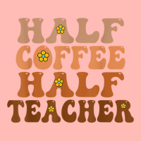 Half Coffee Half Teacher Groovy Wavy Design T Shirt Urban Heavy T-shirt | Artistshot