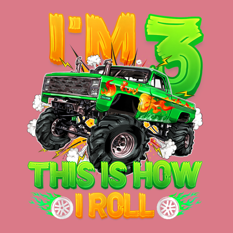 I'm 3 This Is How I Roll Cute Monster Truck 3rd Birthday Boy Leatherette Tumbler | Artistshot