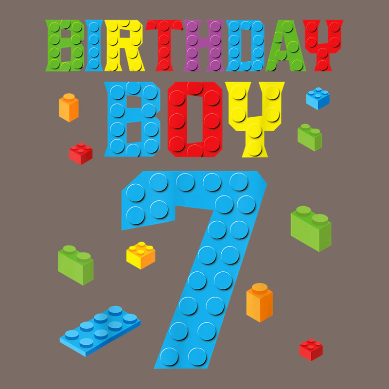 Master Builder 7th Birthday Boy 7 Seven Year Building Bricks T Shirt Leatherette Tumbler | Artistshot