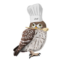 Little Owl Bird Kitchen Chef Hat Cooking Funny Biologist Bomber Jacket | Artistshot