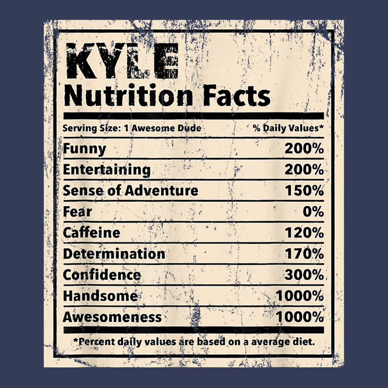 Kyle Nutrition Facts Funny Name Humor Nickname Sarcasm T Shirt Visor hat by woestebjparmal | Artistshot