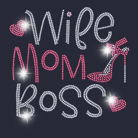 Wife Mom Boss Bling Rhinestone Funny Birthday Party Gift T Shirt Pom Pom Beanie | Artistshot