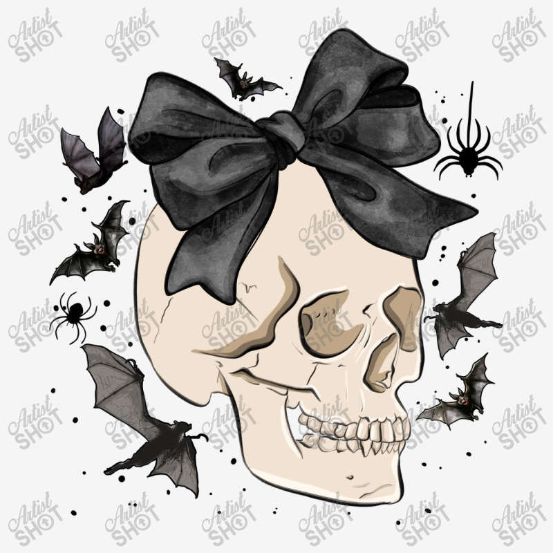 Halloween Skull Bow Crew Socks | Artistshot