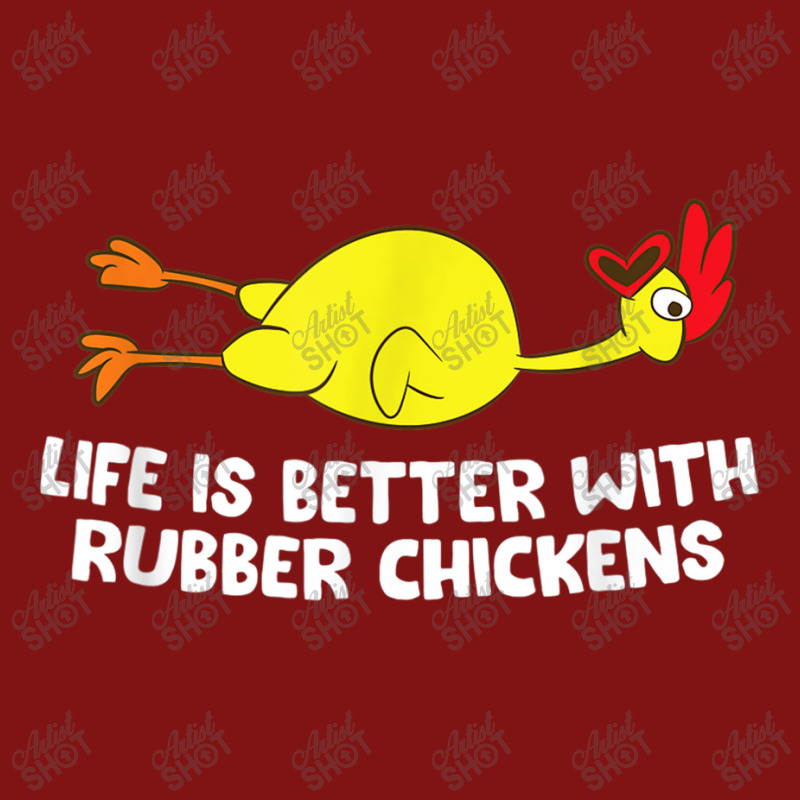 Life Is Better With Rubber Chickens Funny Rubber Chicken Snapback Trucker Cap by AntoineDesign | Artistshot