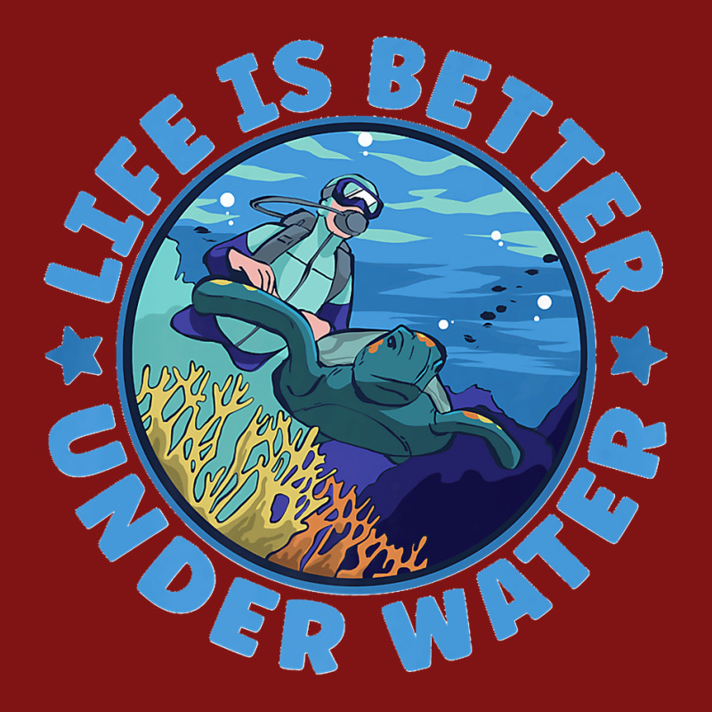 Life Is Better Under Water Marine Biology Scuba Diver Premium Snapback Trucker Cap | Artistshot