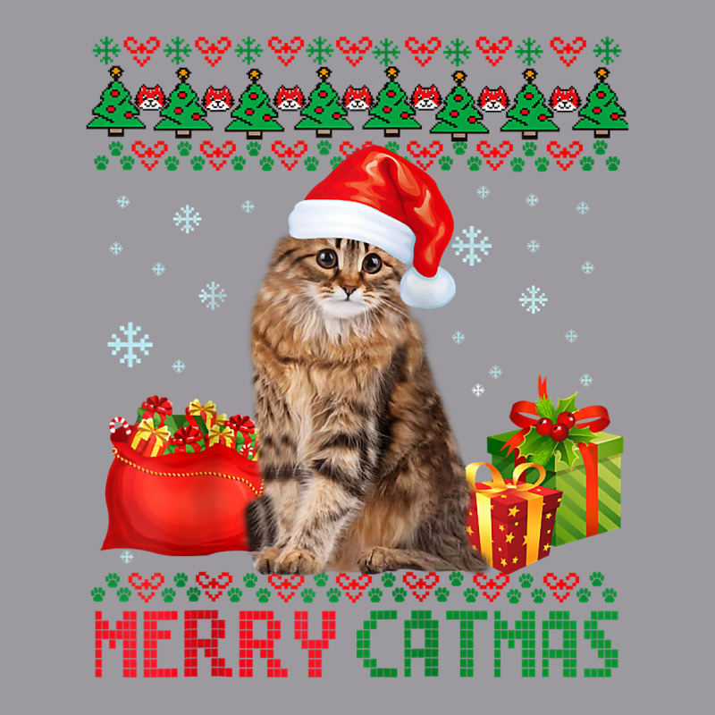 Merry Catmas Cat Ugly Christmas Siberian Cat Mom Dad Raglan Baseball T Adjustable Baseball Cap by vaesifoxidy | Artistshot