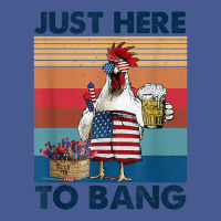 Funny 4th Of July Just Here To Bang Usa Flag Chicken Beer T Shirt Adjustable Baseball Cap | Artistshot