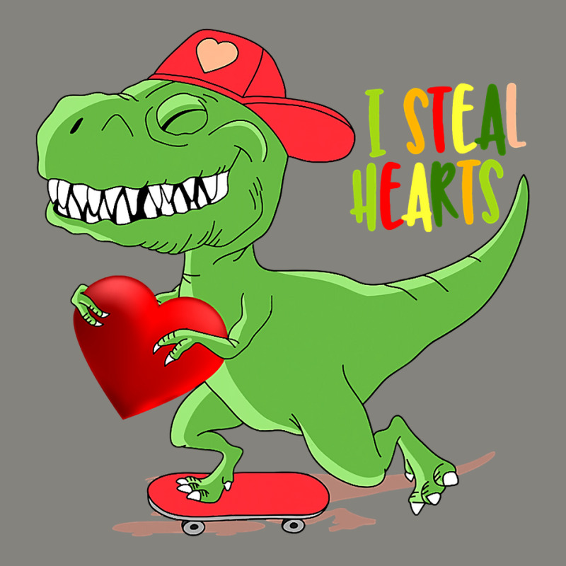 I Steal Hearts Tshirt Valentines Day Dinosaur Boys Kid (34) Dyed Cap | Artistshot