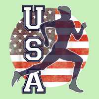 Usa Women Running Track & Field Team American Flag Runner T Shirt Urban Heavy T-shirt | Artistshot