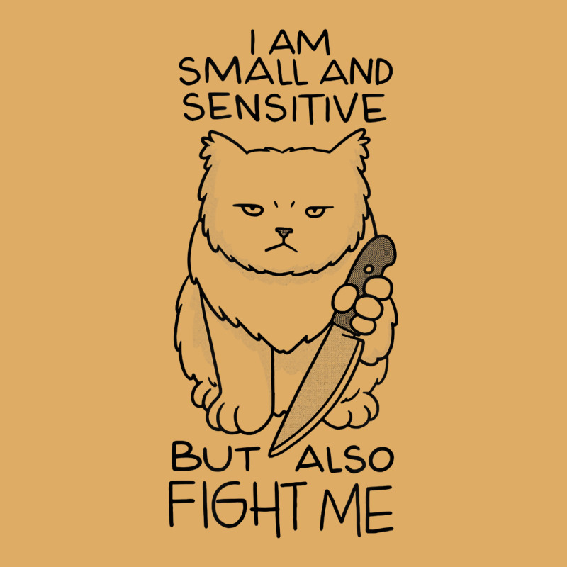 I Am Small And Sensitive Knife Cat T Shirt Urban Heavy T-shirt by cm-arts | Artistshot