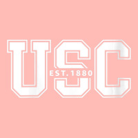 Usc Womens Block 1880 White V-neck Urban Heavy T-shirt | Artistshot