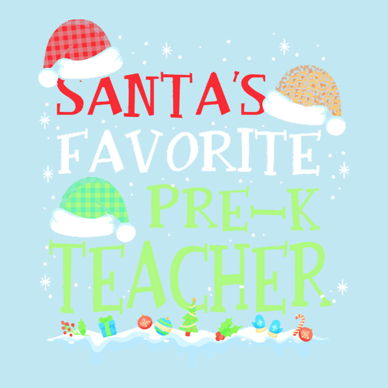 V1 Xmas Santa's Favorite Pre- K Teacher Funny Christmas Gift Urban Heavy T-shirt | Artistshot