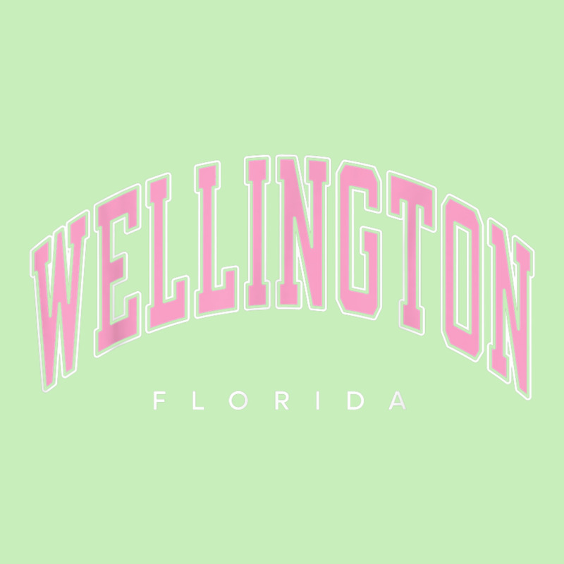 Wellington Florida Fl Varsity Style Pink Text Urban Pullover Hoodie | Artistshot