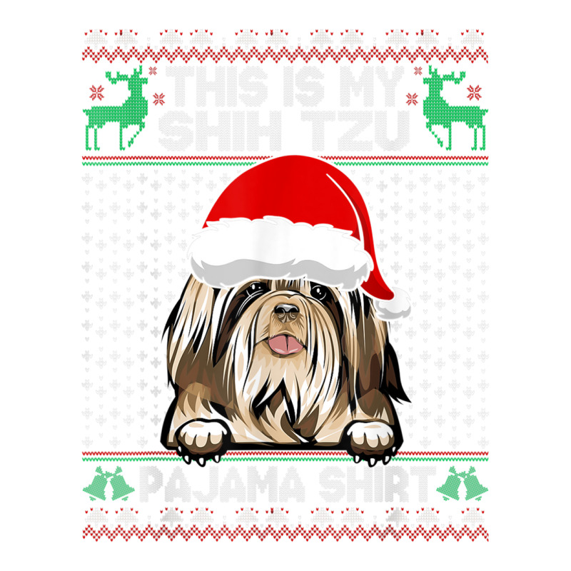 This Is My Christmas Pajama Shirt Shih Tzu Santa Bomber Jacket | Artistshot