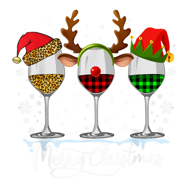 Three Glasses Of Wine Buffalo Plaid Red Leopard Funny Xmas Bomber Jacket | Artistshot