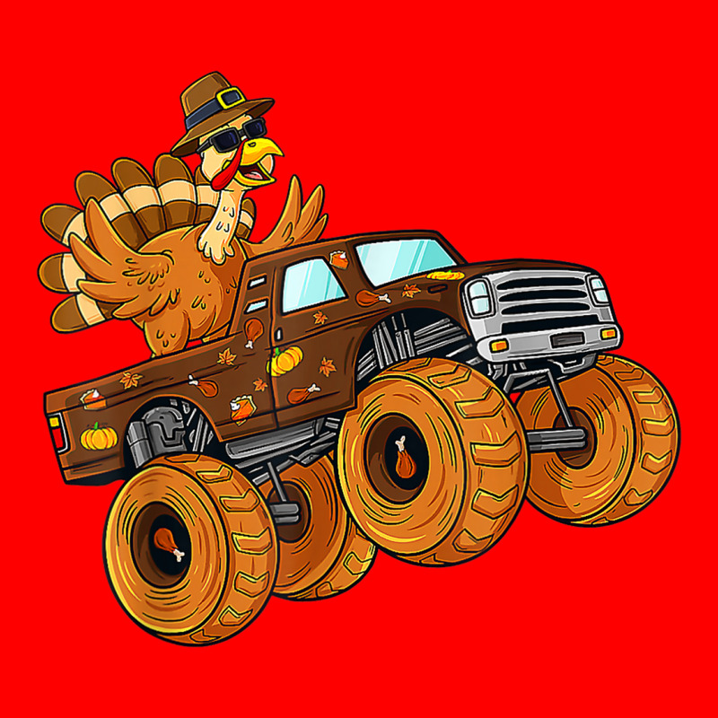 Thanksgiving Turkey Riding Monster Truck Boys Kids Bomber Jacket | Artistshot