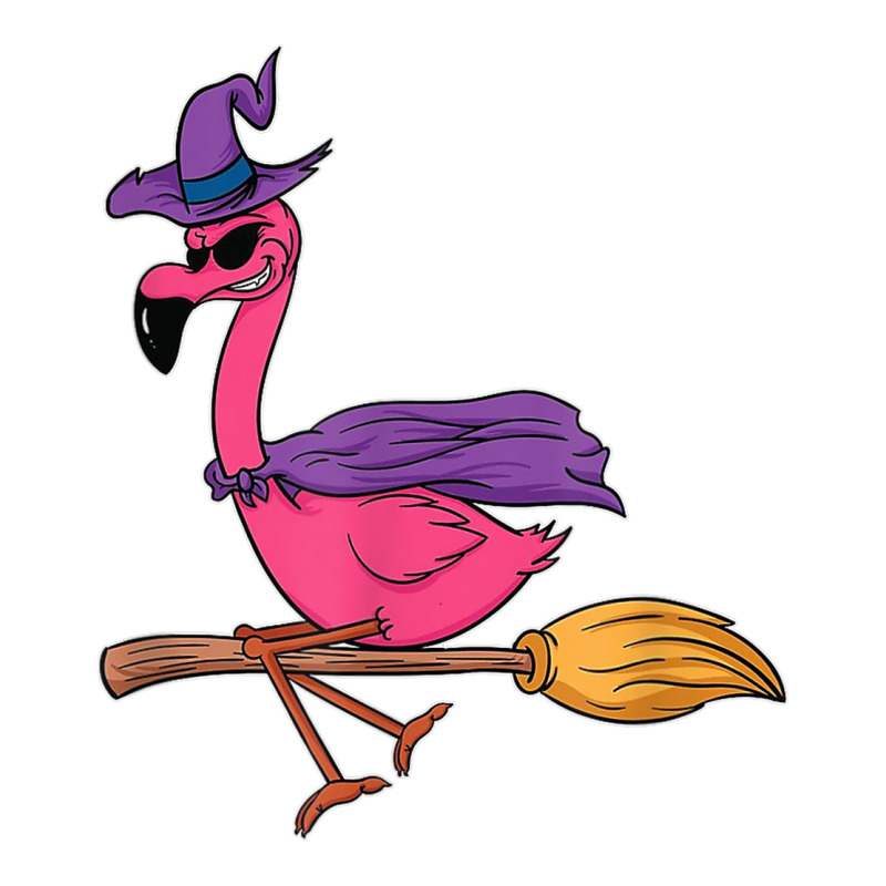 Halloween Flamingo Funny Witch Scary Party Broom Bomber Jacket | Artistshot