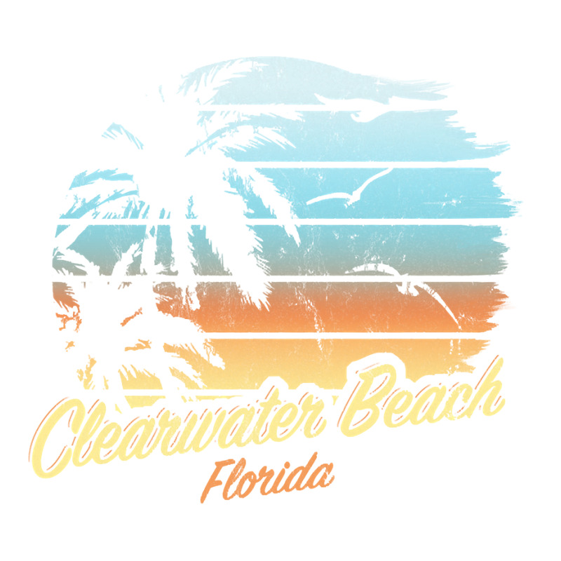 Clearwater Beach, Florida   Palm Tree & Sunset The Original Pullover H Bomber Jacket by cm-arts | Artistshot