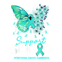 Support Squad Butterfly Teal Ribbon Myasthenia Gravis Bomber Jacket | Artistshot