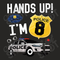 8th Birthday Policeman Boy Eight Year Old Police Officer Ladies Fitted T-shirt | Artistshot