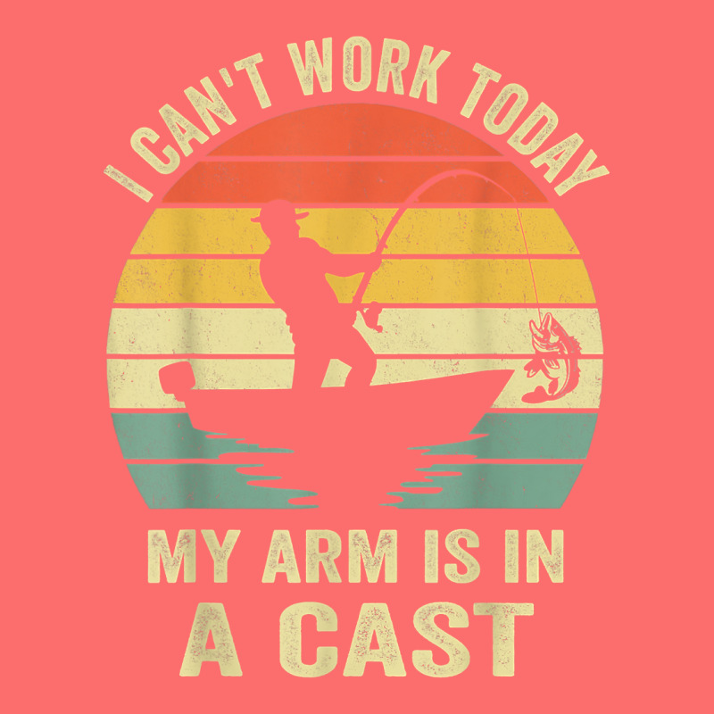 Men Can't Work Today My Arm Is In A Cast Shirt Funny Fishing T Shirt Snapback Trucker Cap | Artistshot