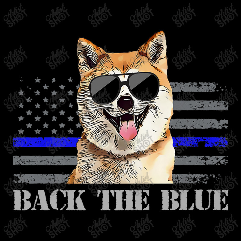 Akitas Thin Blue Line American Flag Police Dog Premium Adjustable Cap ...