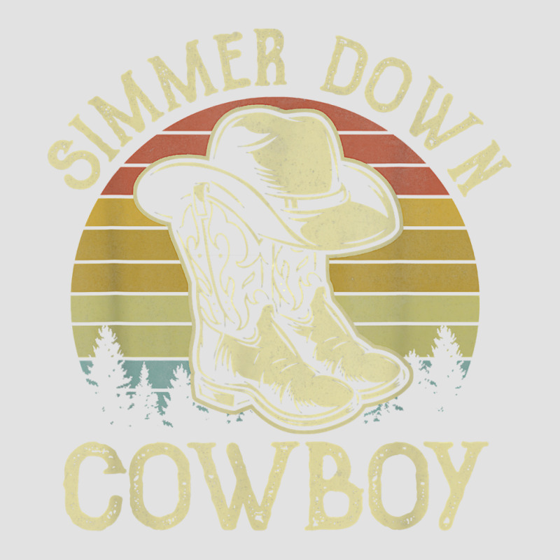 Simmer Down Cowboy Hat Western Country Music T Shirt Adjustable Baseball Cap | Artistshot