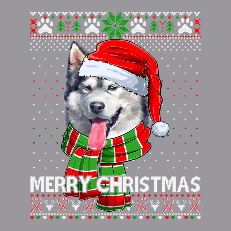 Merry Christmas Alaskan Malamute Santa Ugly Xmas Sweater Sweatshirt Adjustable Baseball Cap | Artistshot